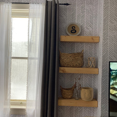 enhancing small spaces with floating shelves