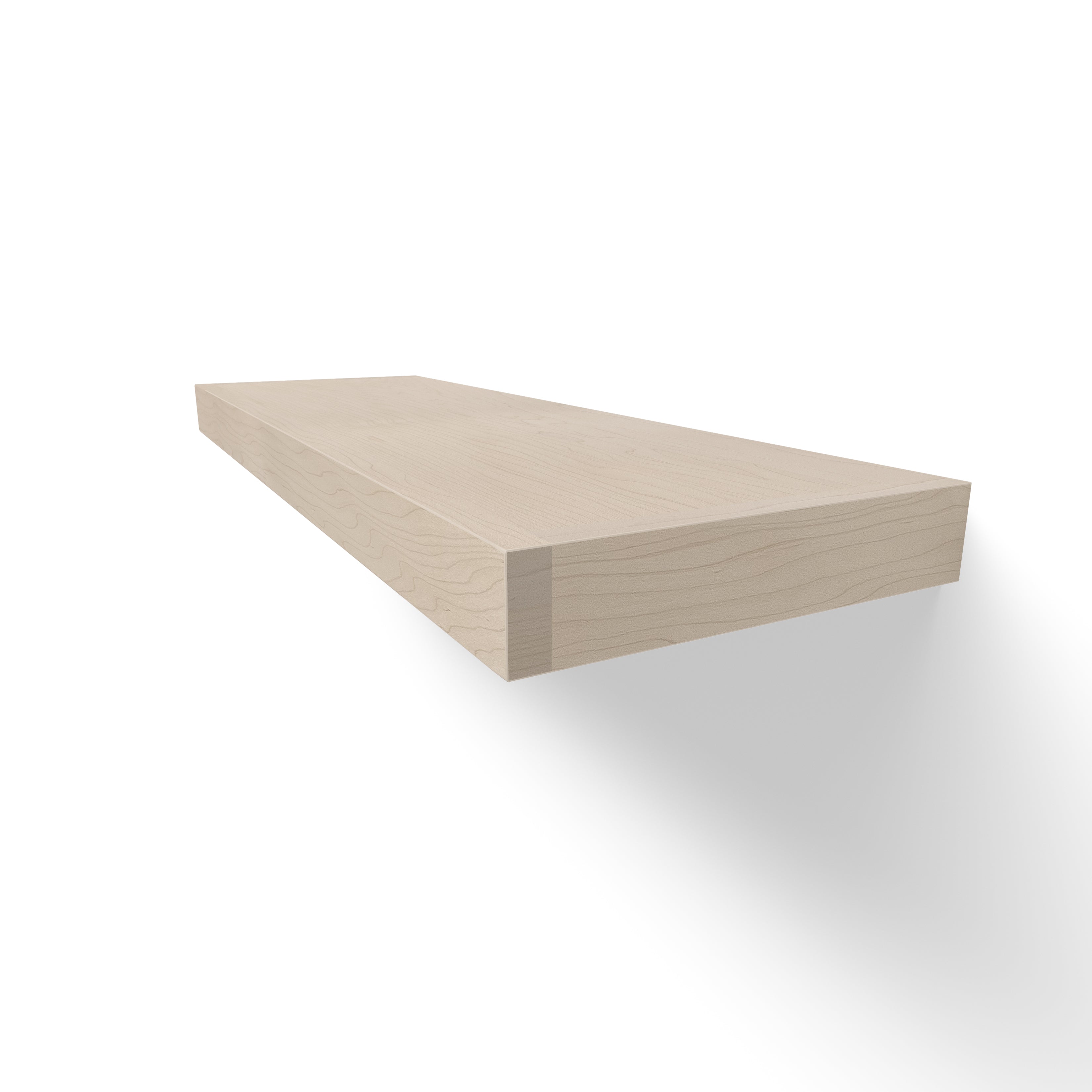 Maple 2 inch Thick Floating Shelf