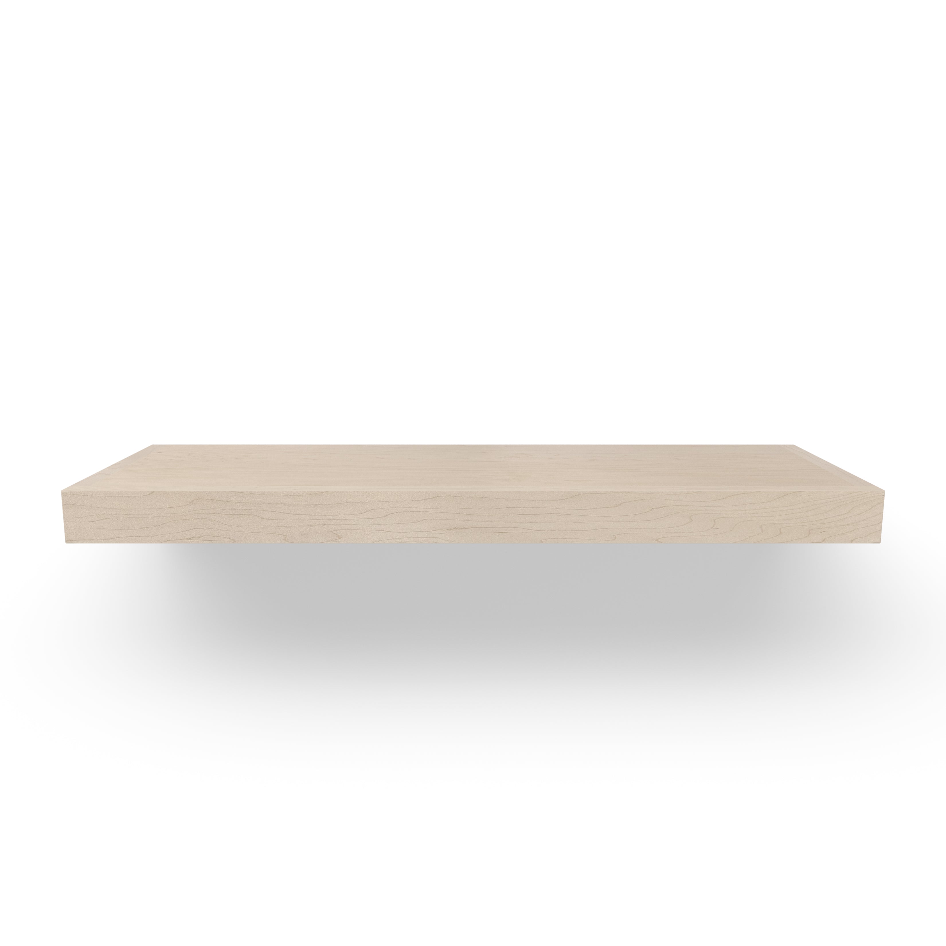 Maple 2 inch Thick Floating Shelf