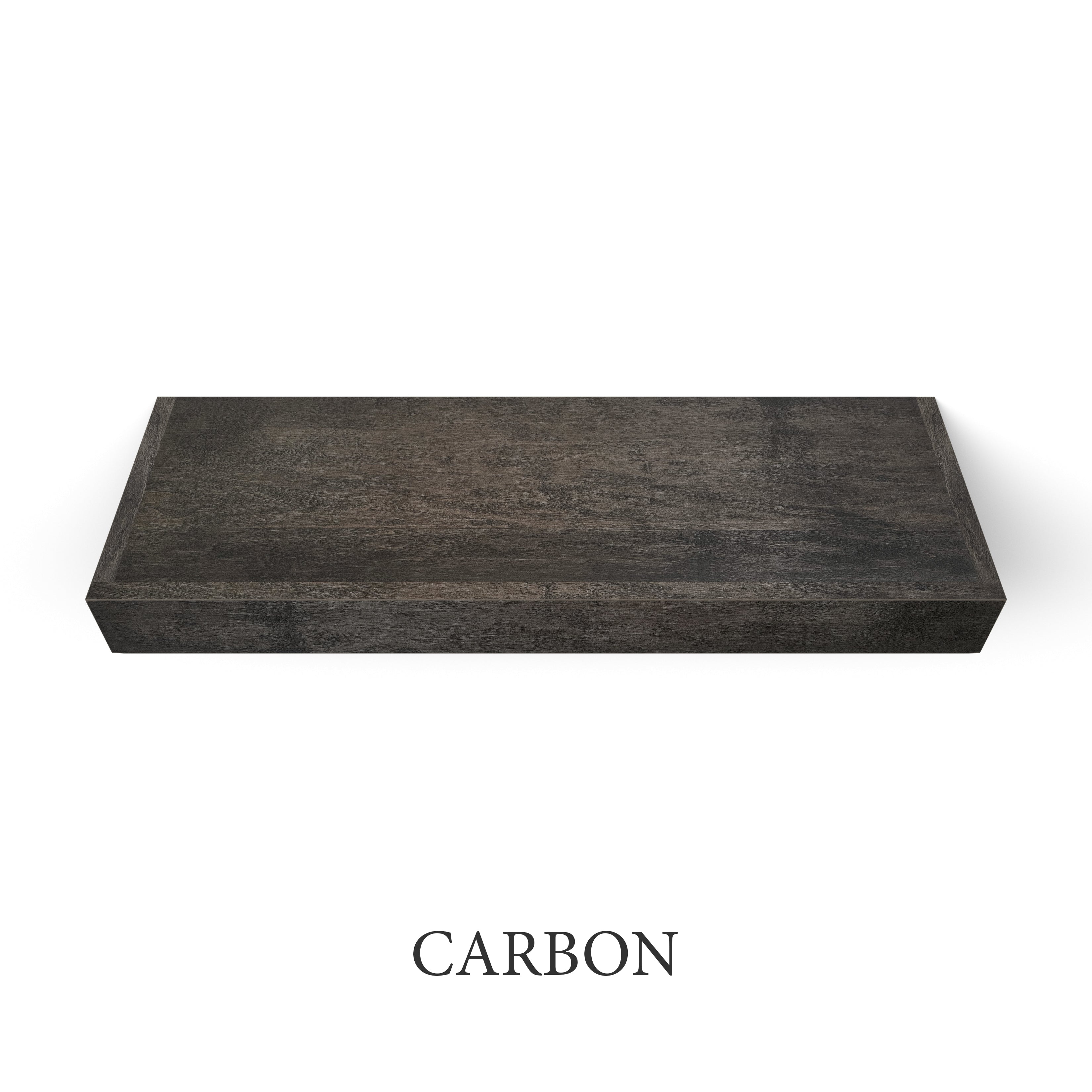 carbon Maple 3 Inch LED Lighted Floating Shelf - Battery