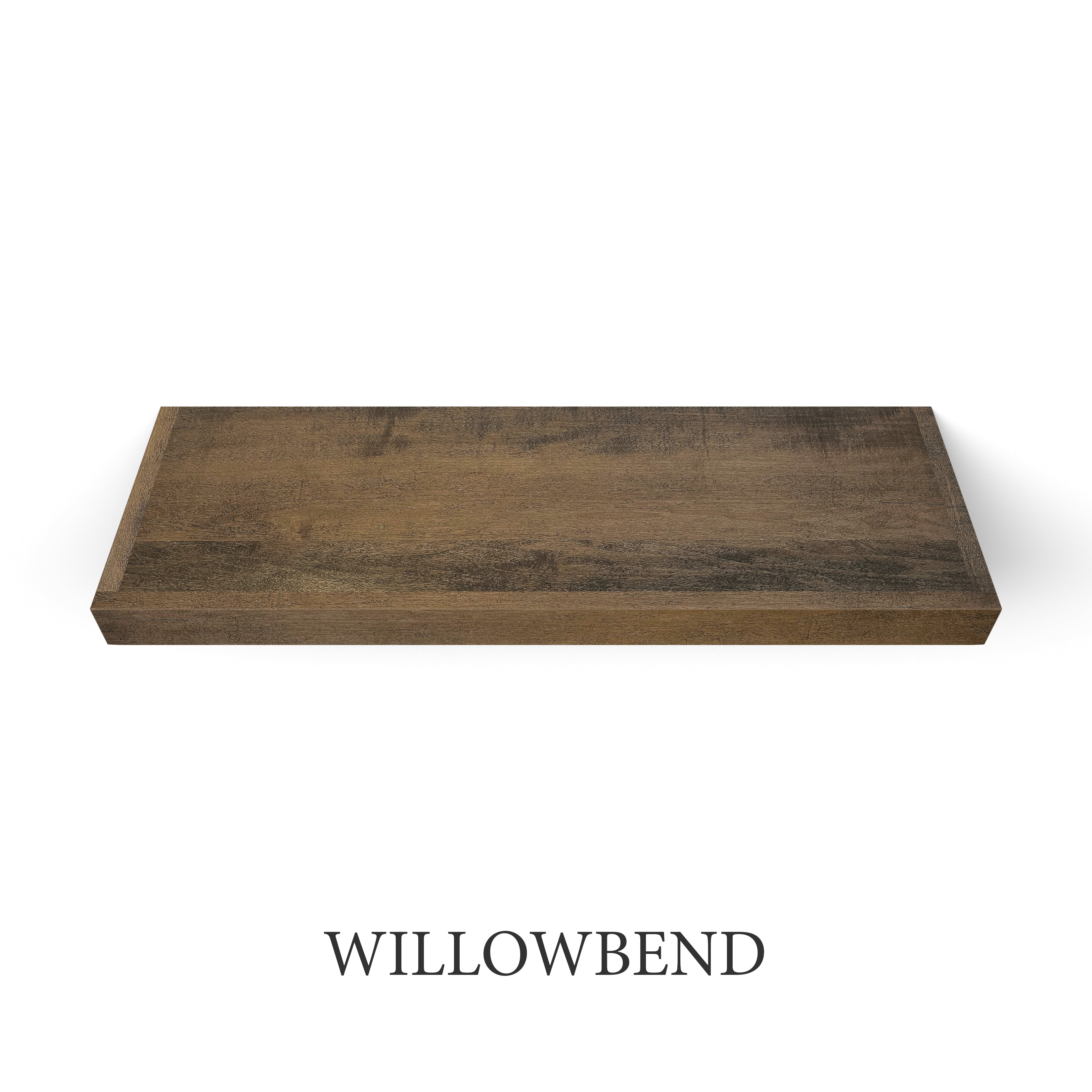 willowbend Maple 2 inch Thick Floating Shelf