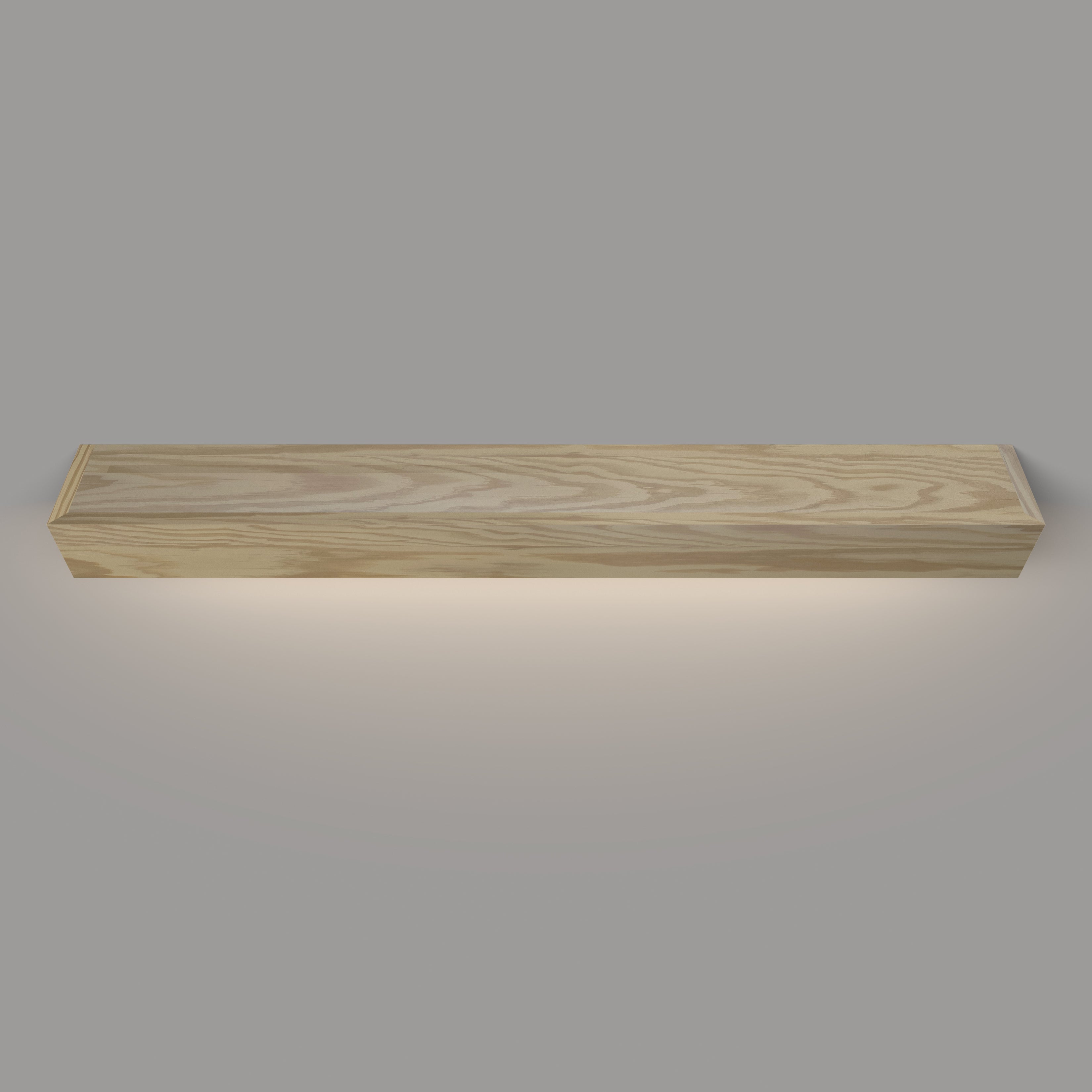 Pine LED Lighted Mantel - Hardwired