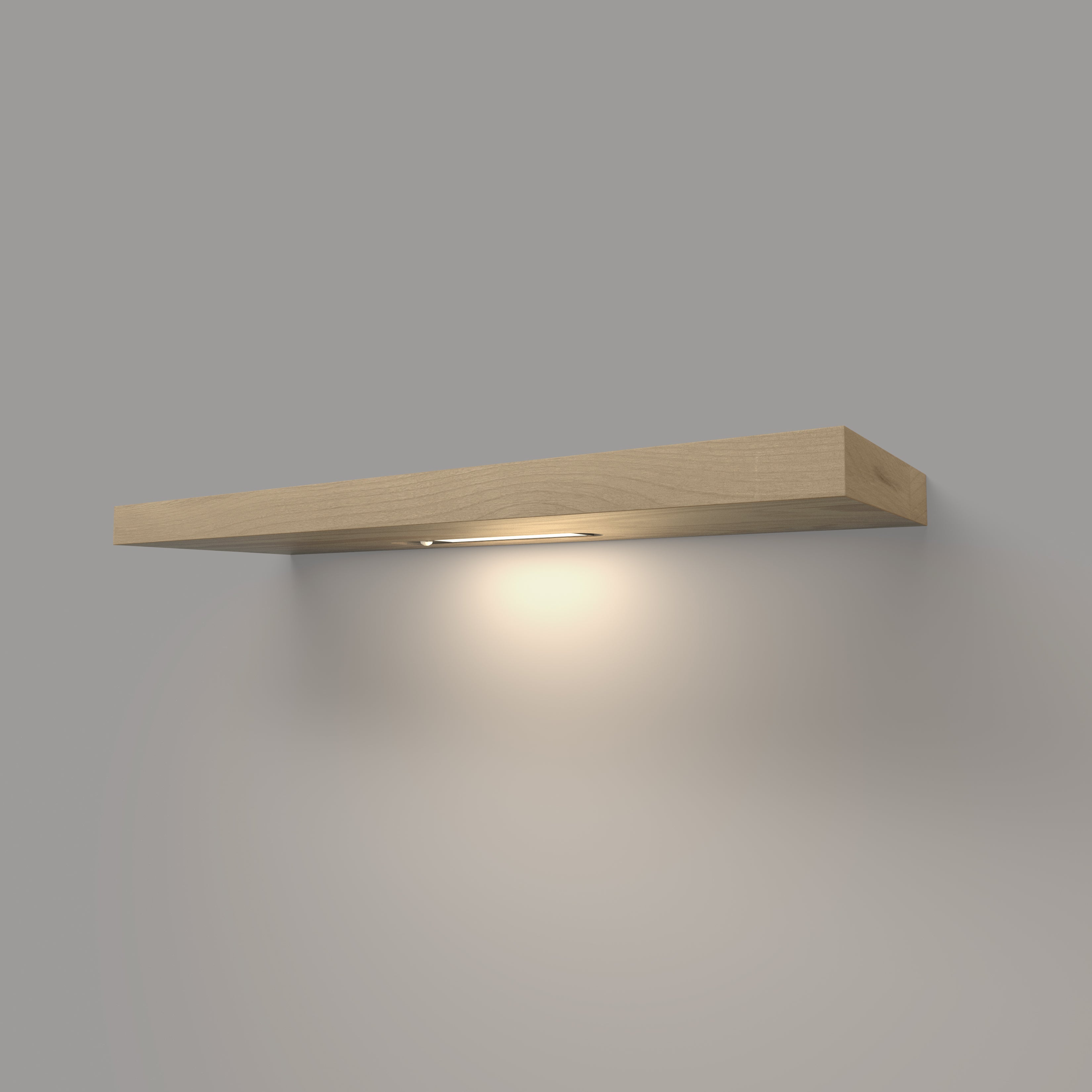 Pine LED Lighted Floating Shelf - Battery