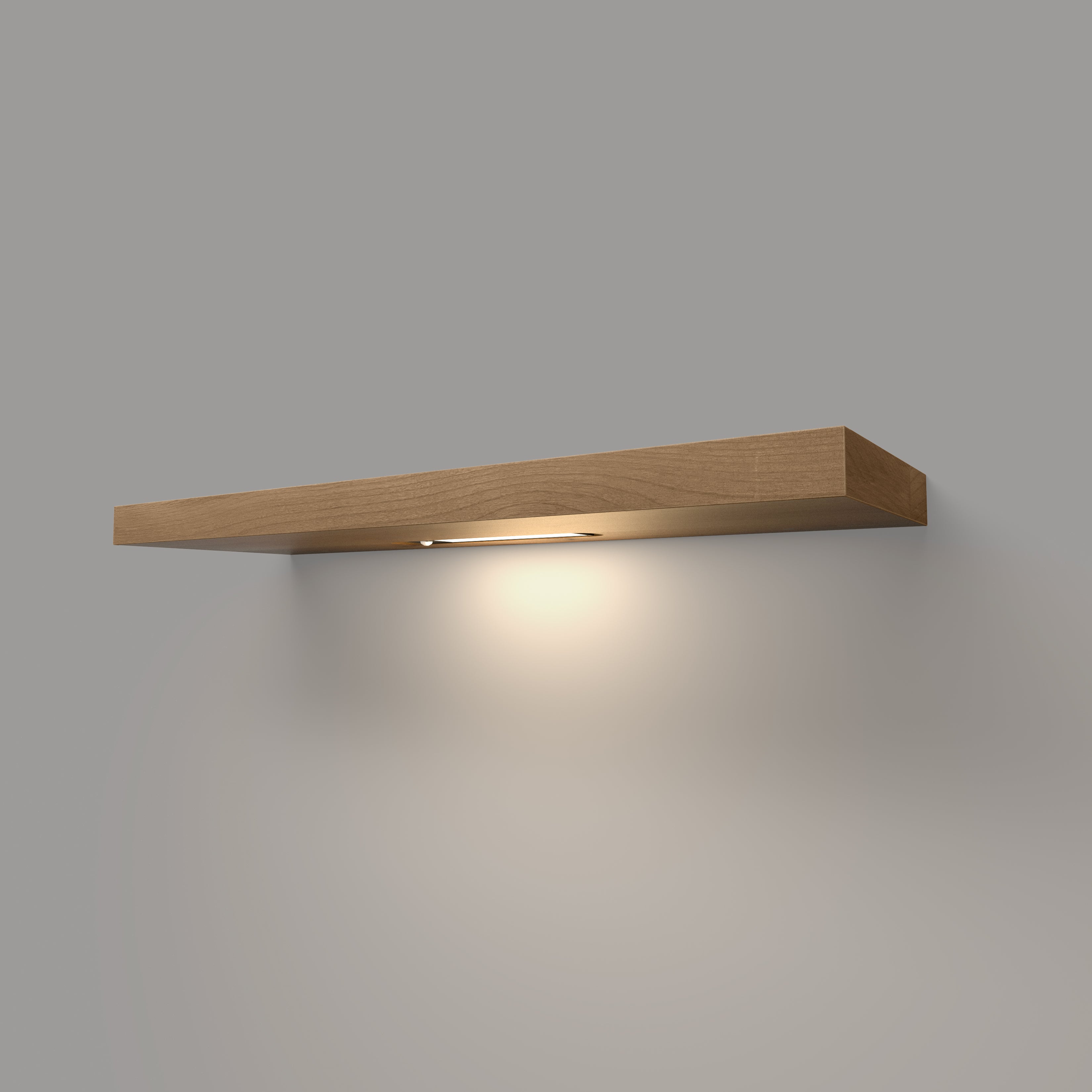 Superior Alder LED Lighted Floating Shelves - Battery