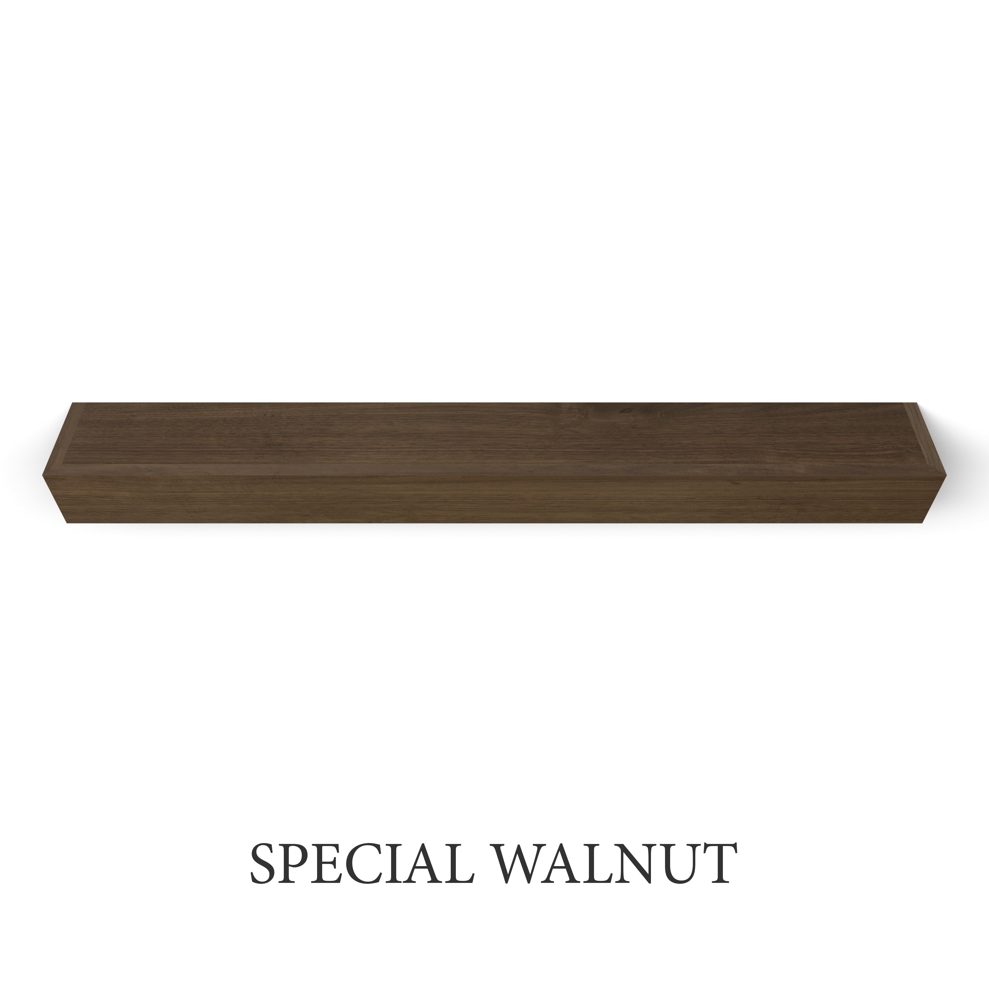 Walnut LED Lighted Mantel - Hardwired
