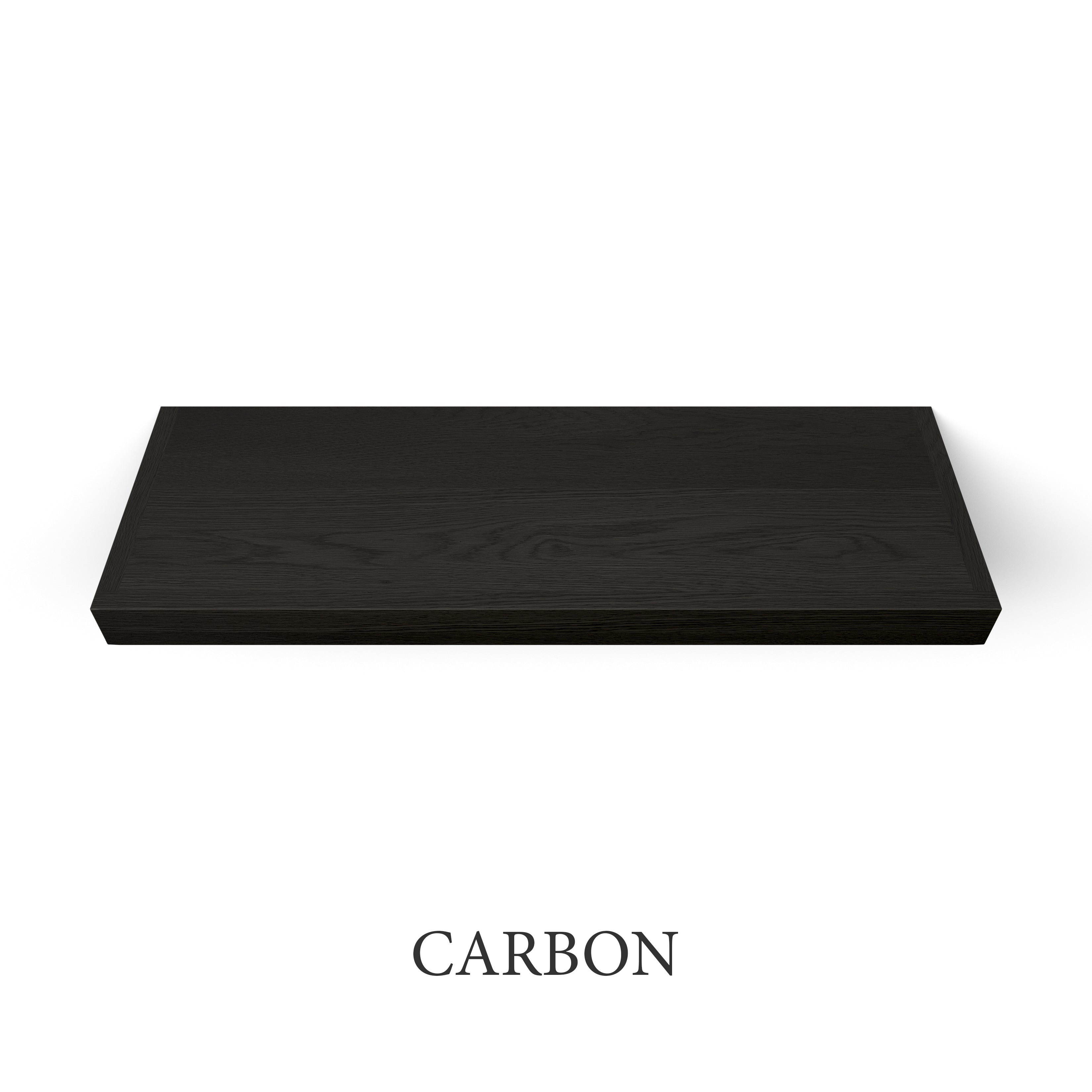 carbon White Oak 2 Inch Thick Floating Shelf
