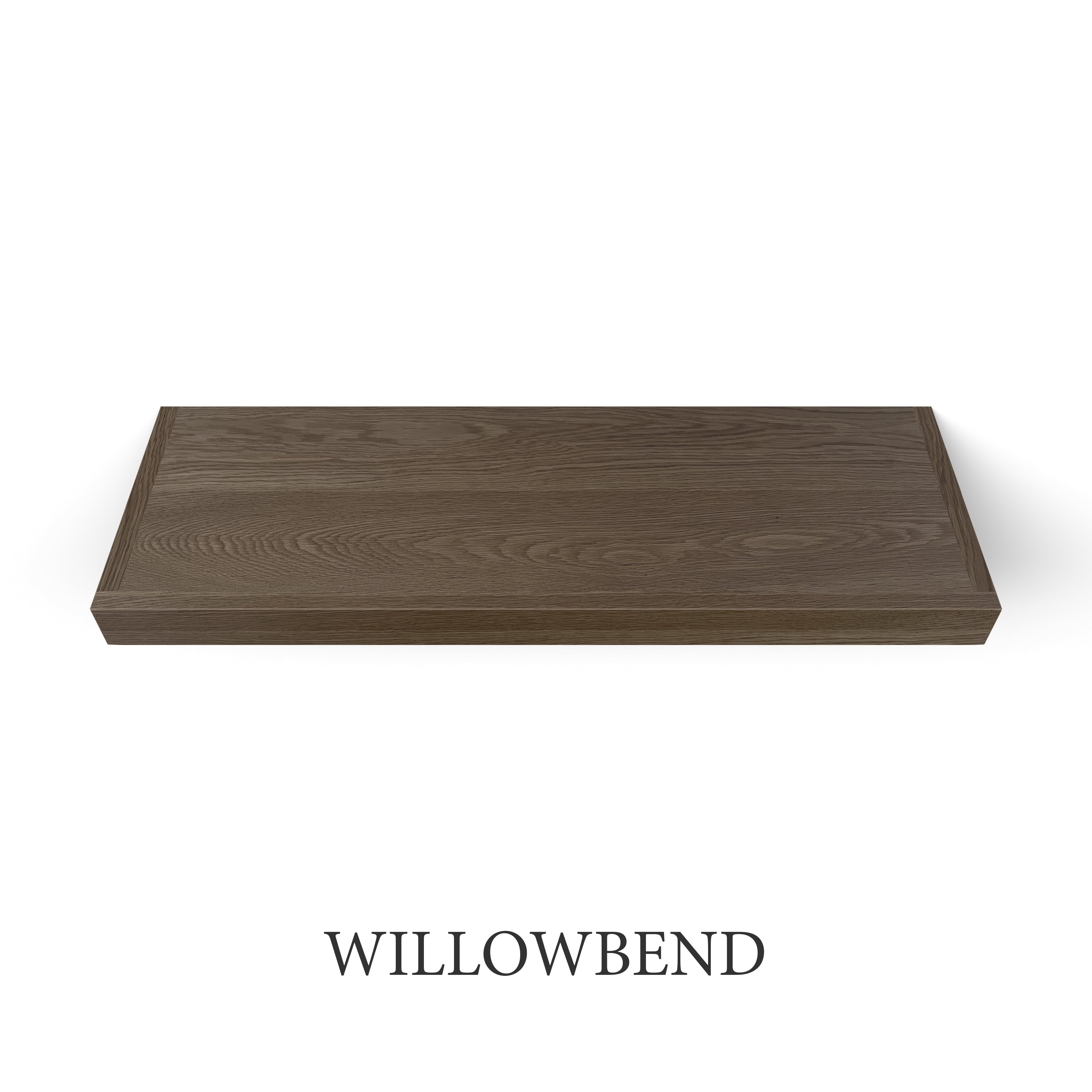 willowbend White Oak 2 Inch Thick Floating Shelf