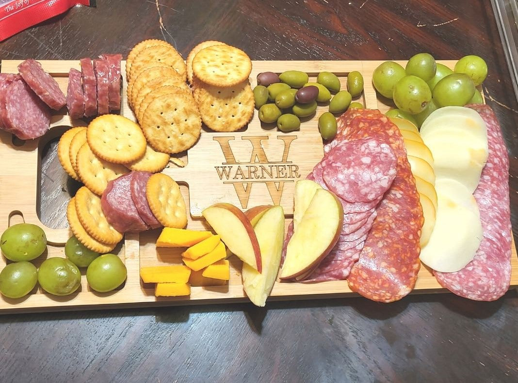 Charcuterie board for tailgating