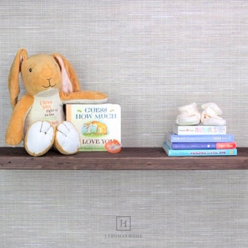 floating shelves in nursery