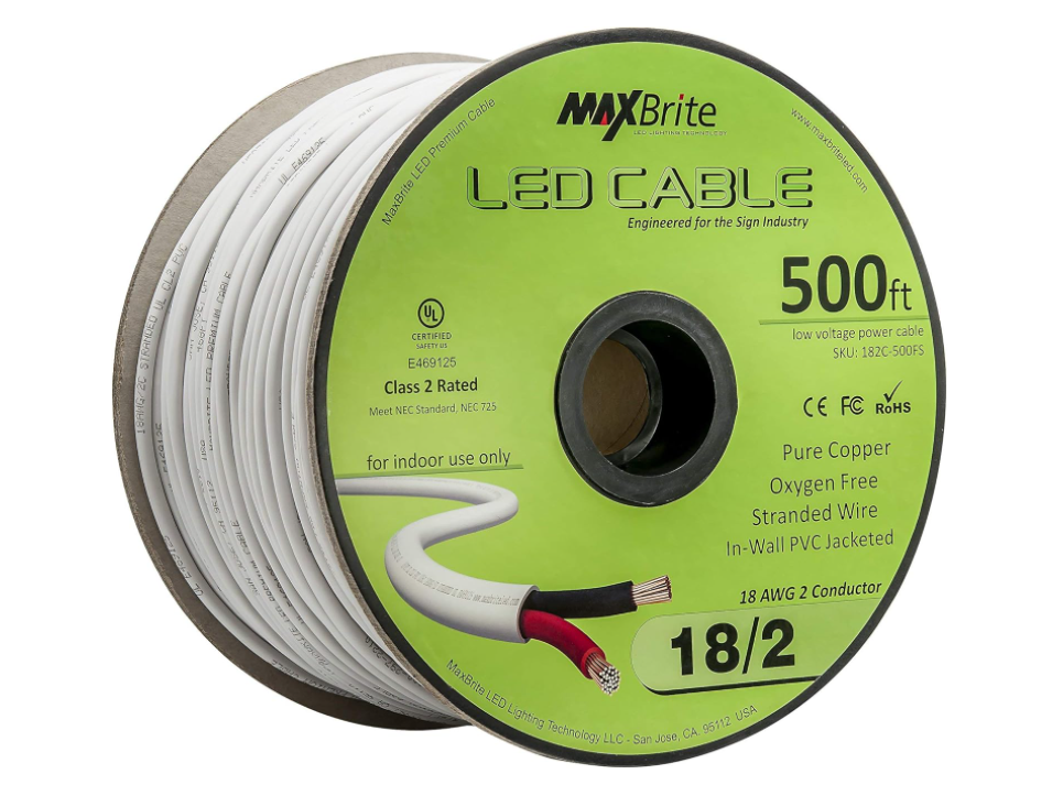 18/2 Low Voltage LED Cable