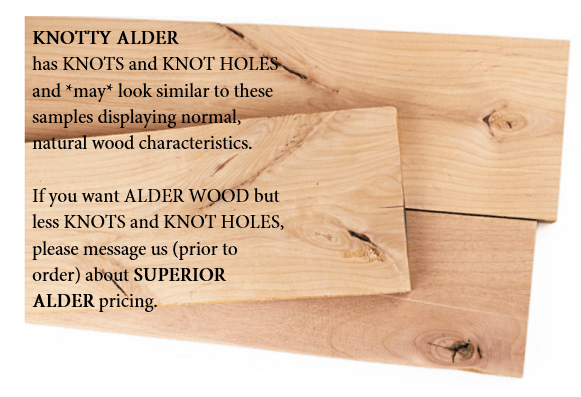 Rustic Alder Wooden Slab